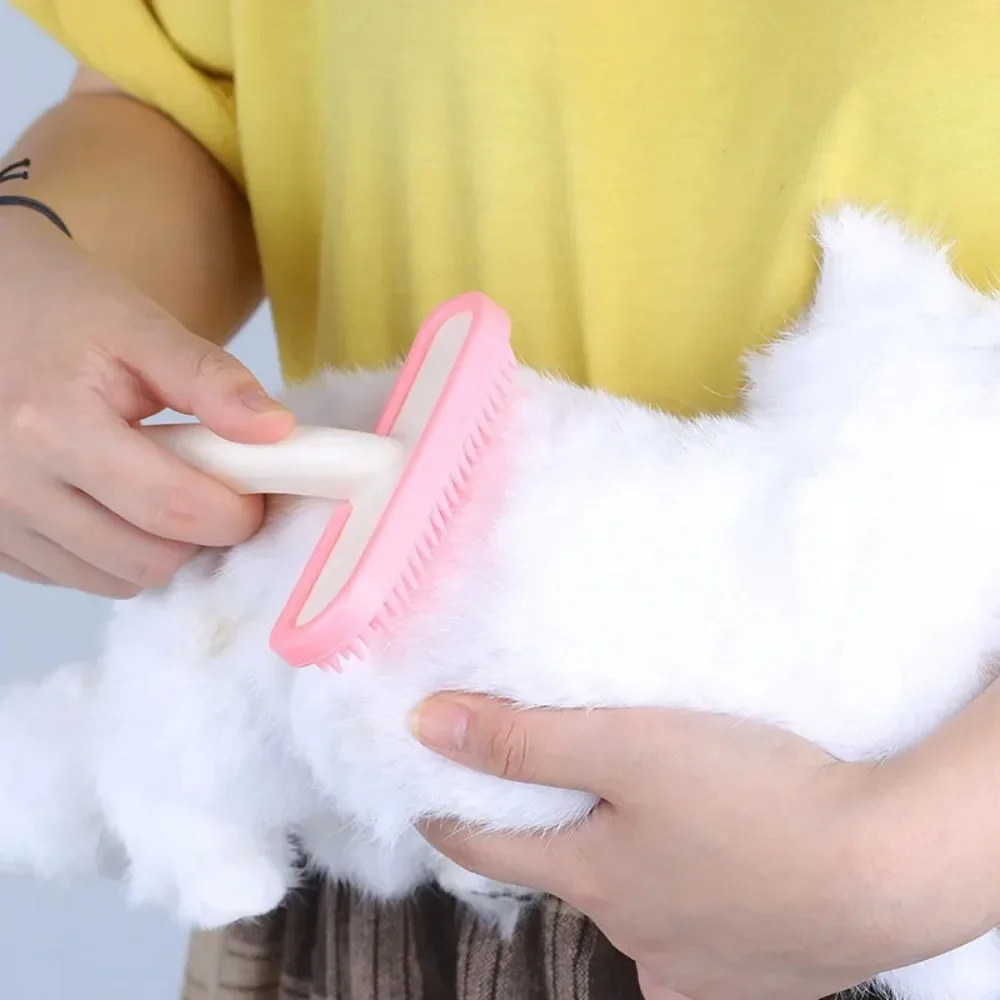 Silicone Small Pets Rabbit Comb Grooming Trimmer Fur Brush For Guinea Pig Chinchilla Pet Cleaning Tool Gadget расческа для кошек