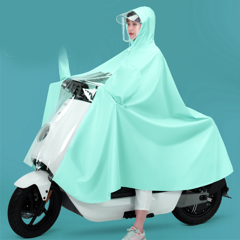 Electric bike raincoat transparent face mask clear view, more comfortable riding
