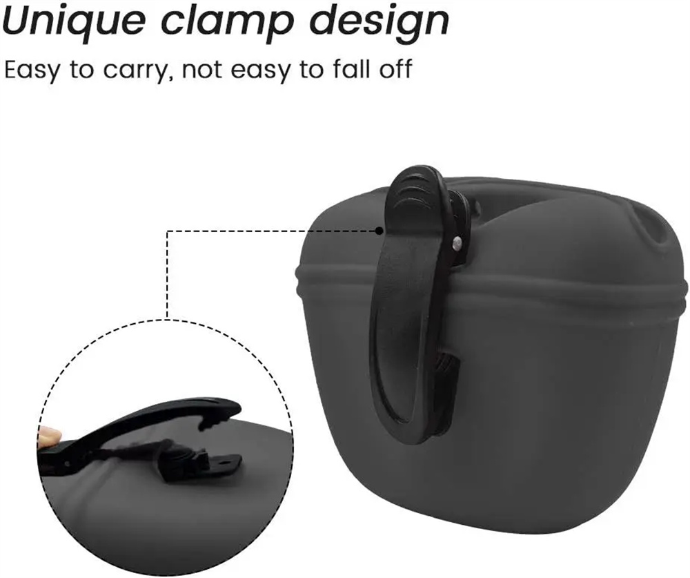 Portable Dog Treat Bag Pet Silicone Dog Training Waist Bag Outdoor Feeder Puppy Snack Pouch Food Reward Storage Bag Pet Supplies