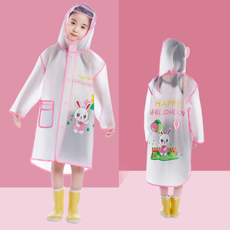 Non toxic and harmless children's hooded raincoat protecting baby's health