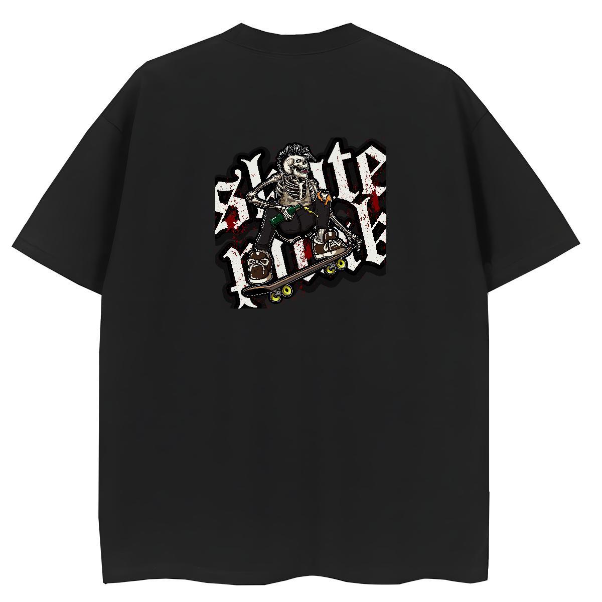 Classic T Shirts Women 230g Cotton Breathable Short Sleeve Home Outdoor skull Woman Tshirt 5A Anime Oversized Wear