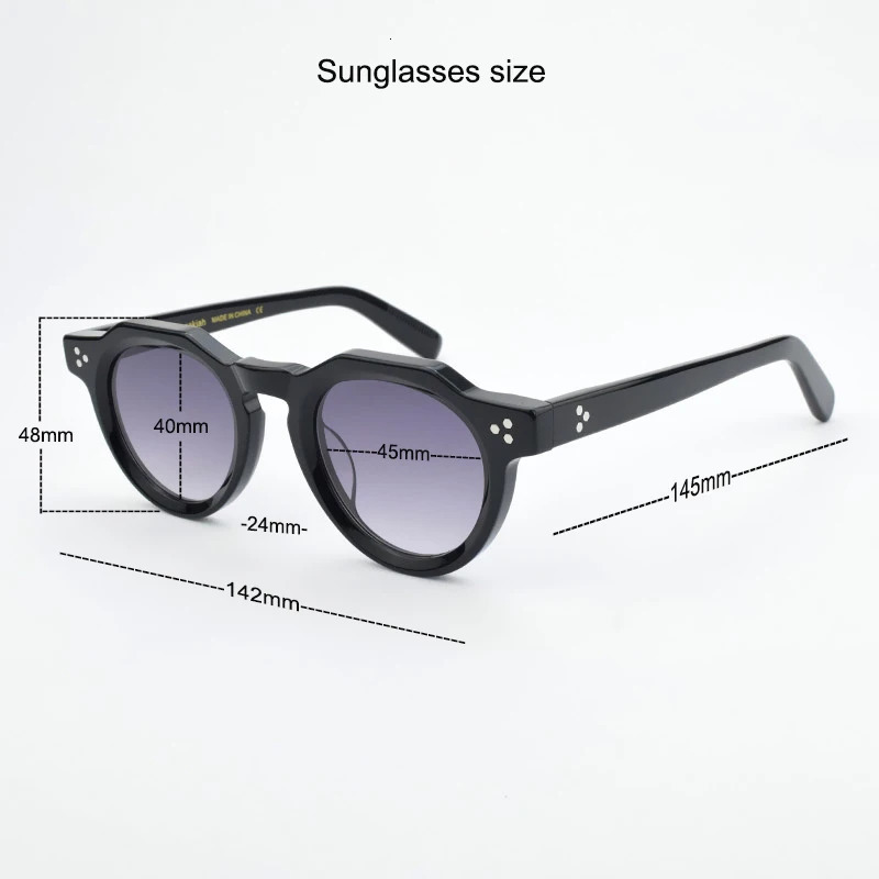 vintage Sunglasses Men Women Retro round Sunglass Driving Sun glasses Fashion UV400 Female acetate Glasses 241007