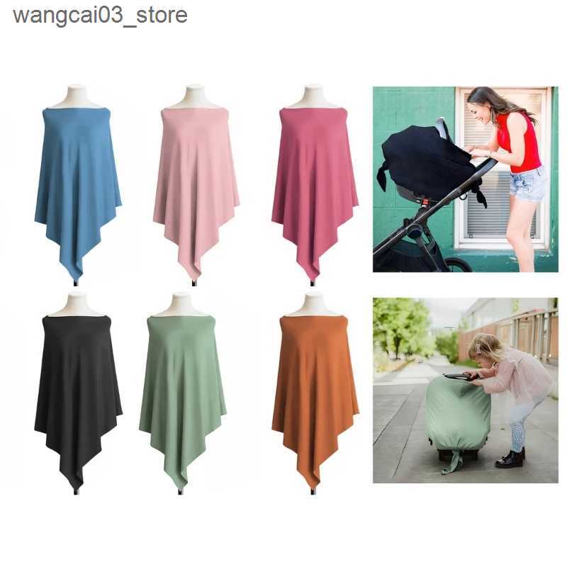 Blankets Swaddling Mother Outing Breastfeeding Cover Cotton Baby Feeding Nursing Shawl Adjustable Privacy Apron Stroller Blanket L240910