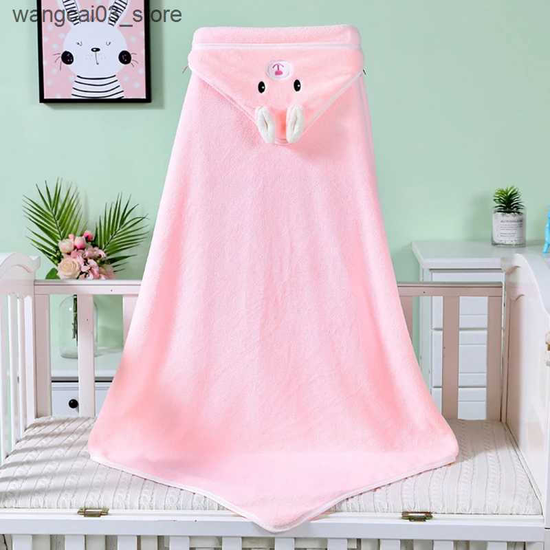 Blankets Swaddling Toddler Baby Hooded Towels Newborn Kids Bathrobe Super Soft Bath Towel Blanket Warm Sleeping Swaddle Wrap for Infant Boys Girls L24