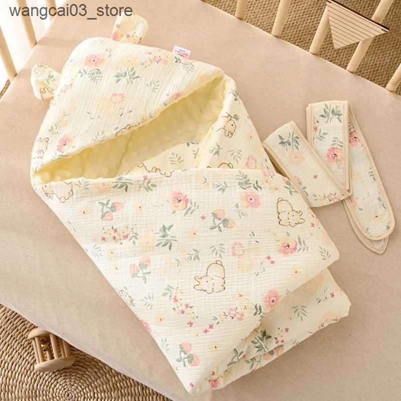 Blankets Swaddling Cotton Blanket for Toddler Newborn Stroller Blankets Cover Strong Absorbent Swaddles Wrap Quilt with Pattern L240910