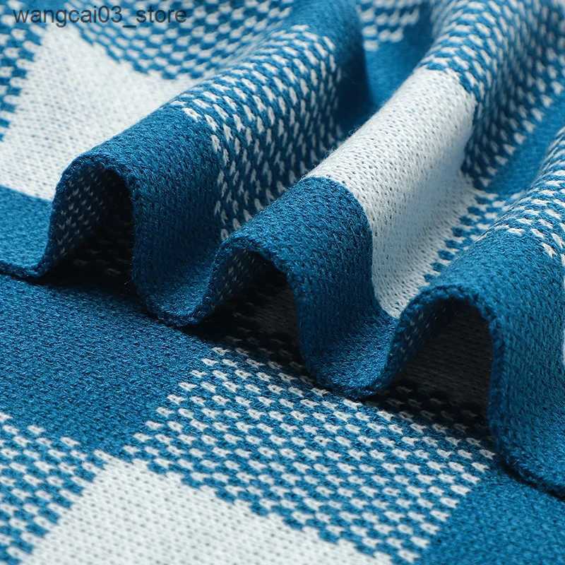 Blankets Swaddling Baby Blankets Knitted Plaid Newborn Girls Boys Bedding Sofa Basket Quilt 100*80CM Infant Kids Stroller Warp Swaddling Super Soft L2