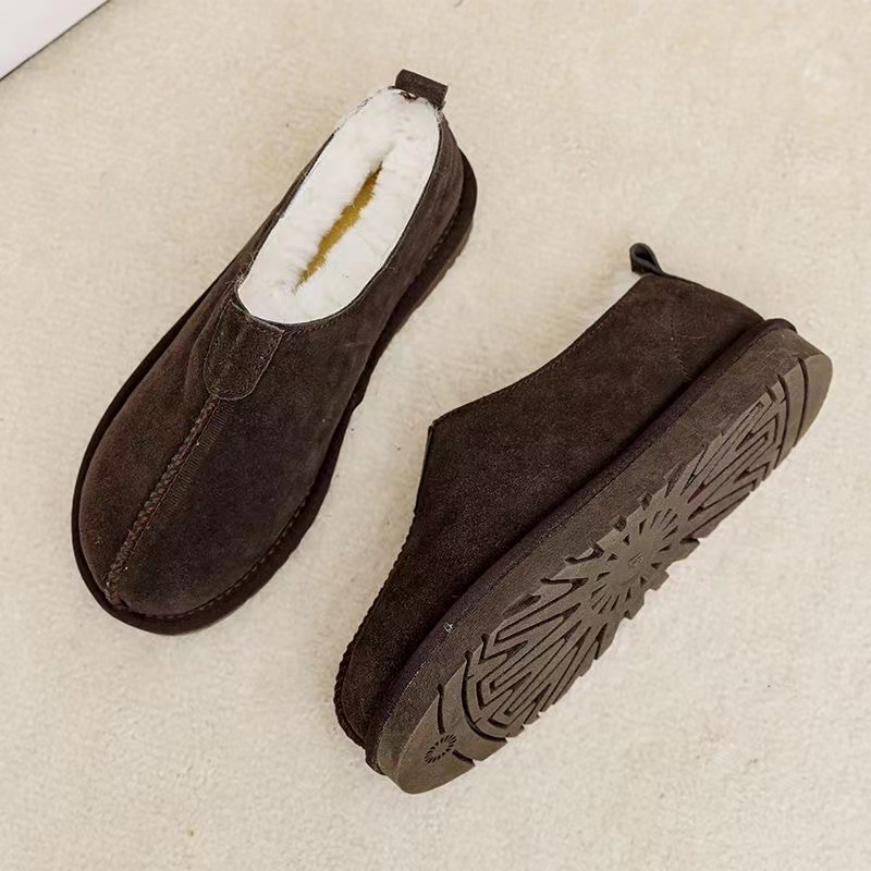 Designer Women's Platform Slipper Boots with Faux Fur Lining Winter Footwear