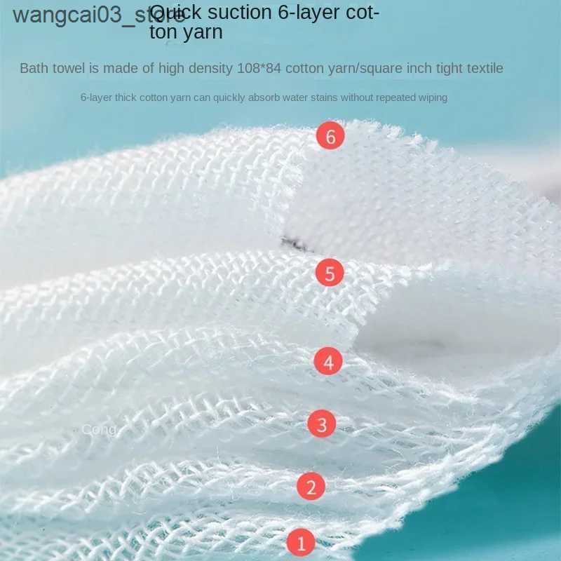 Blankets Swaddling 6 Layers Baby Blankets Newborn Muslin Cotton Gauze Soft Absorbent Swaddle Blankets Baby for Beds Shower Wipes Baby Bath Towel L2409