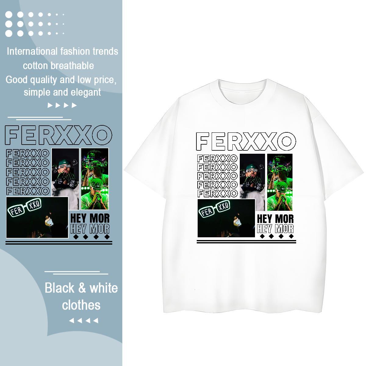 Fashion New T-Shirts 230g Cotton Short Sleeve O-Neck Hip Hop FERXXO Women Tshirts Unisex Custom Printing Clothings