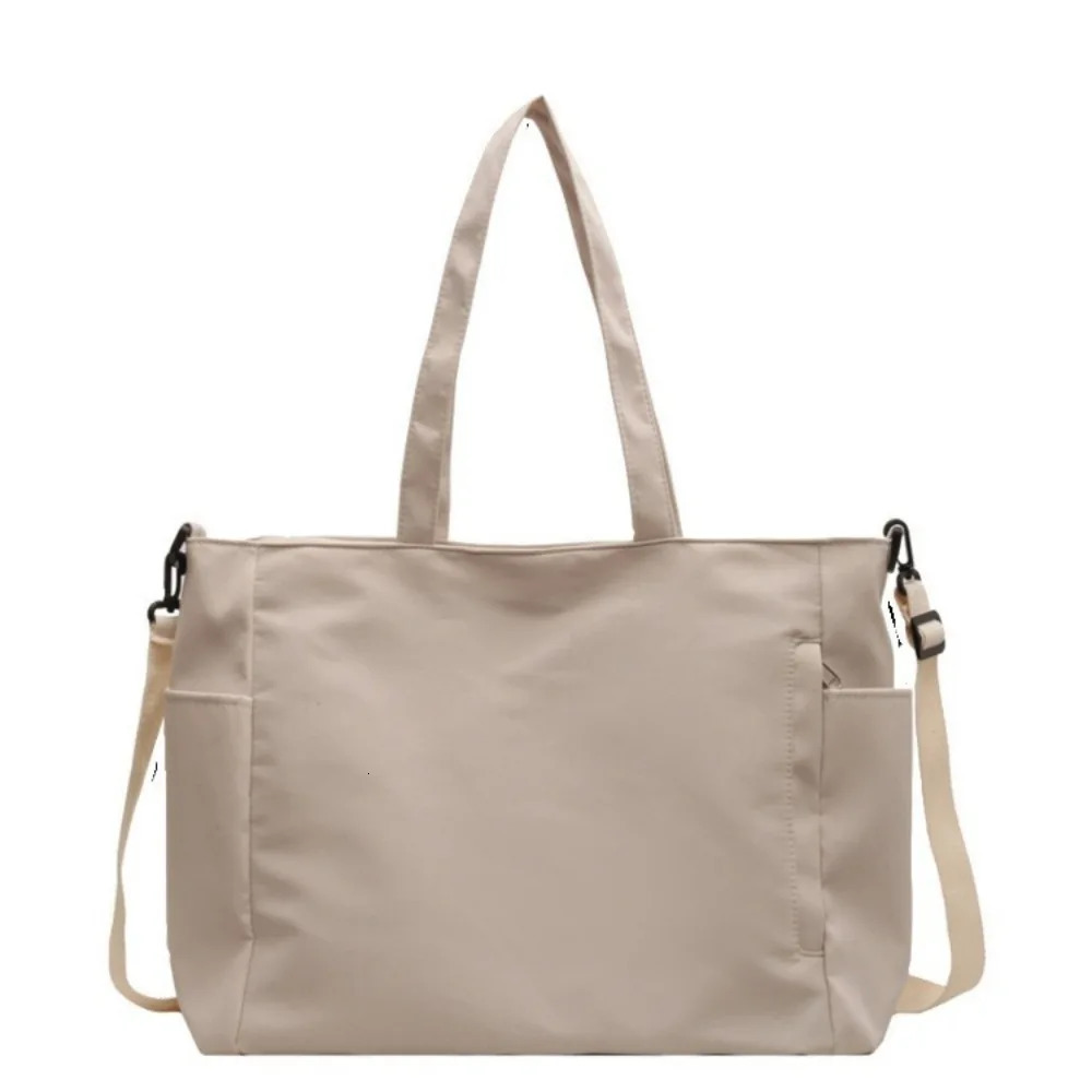 Harajuku Japan Large Capacity Canvas Bag Womens Single Shoulder Korean Style Simple Horizontal Bag 241008