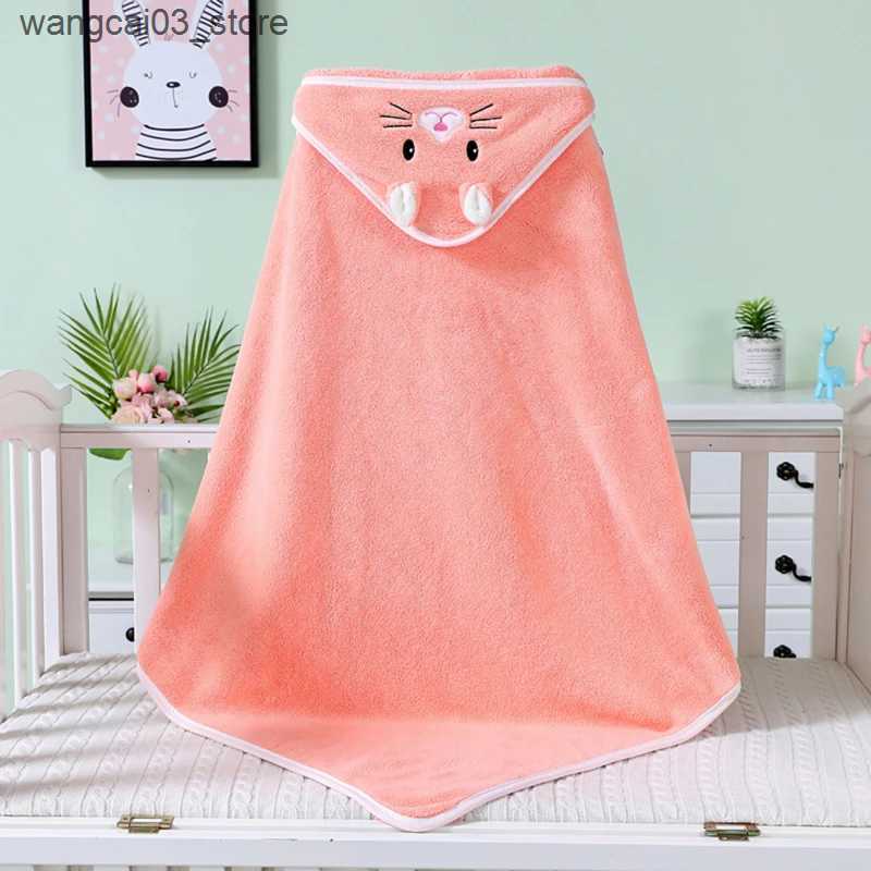 Blankets Swaddling Toddler Baby Hooded Towels Newborn Kids Bathrobe Super Soft Bath Towel Blanket Warm Sleeping Swaddle Wrap for Infant Boys Girls L24