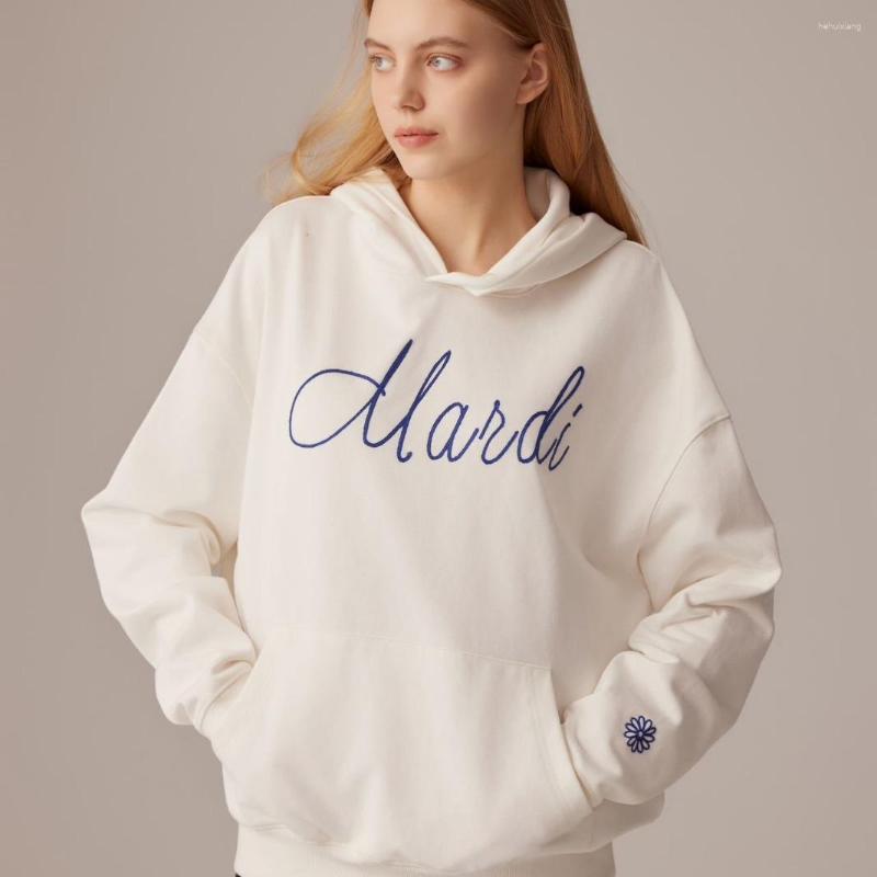 Cozy Women's Hoodies: Embroidered Daisy Autumn Winter Sweater Towel