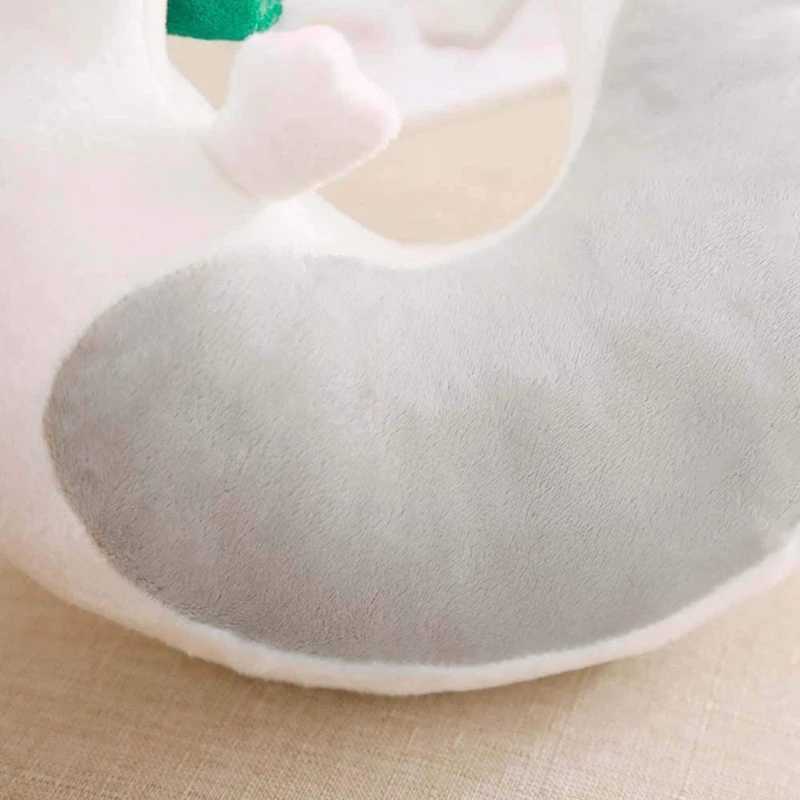 Cute White Dragon Neck Pillow Japanese Animation Plush Animal Neck Pillow Animal Body Flying Pillow with Sleep Goggles W240819