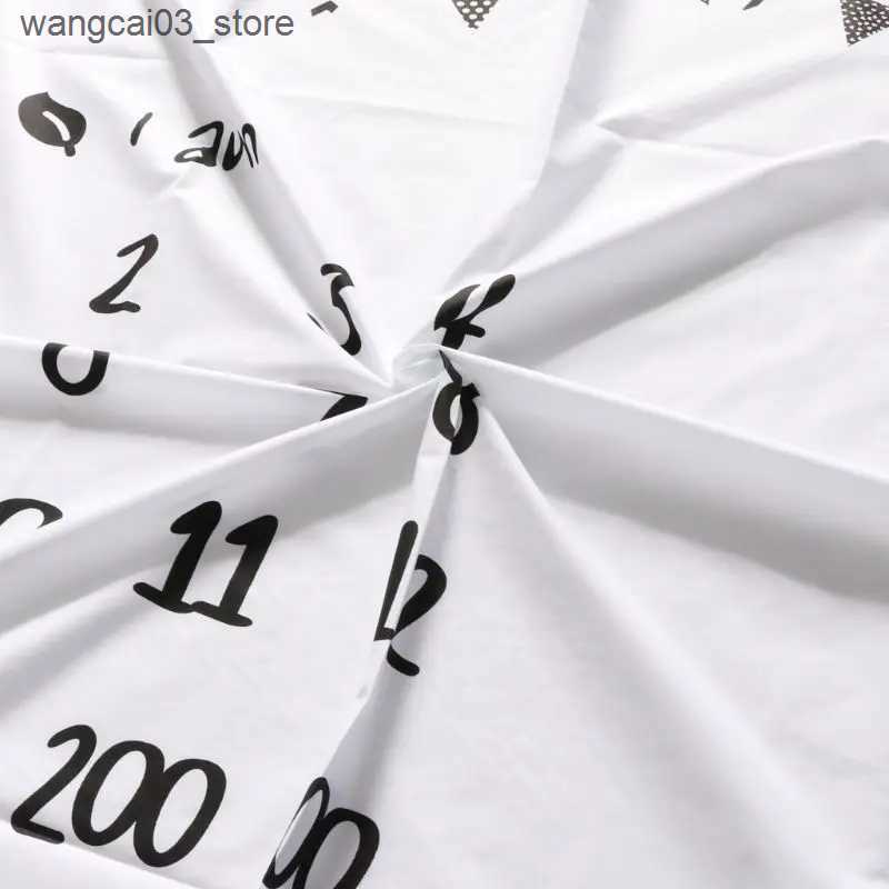 Blankets Swaddling 100x100cm Baby Milestone Blankets Muslin Newborn Photography Background Props Infant Swaddle Wrap Bed Quilt Kids Bath Towel L240910