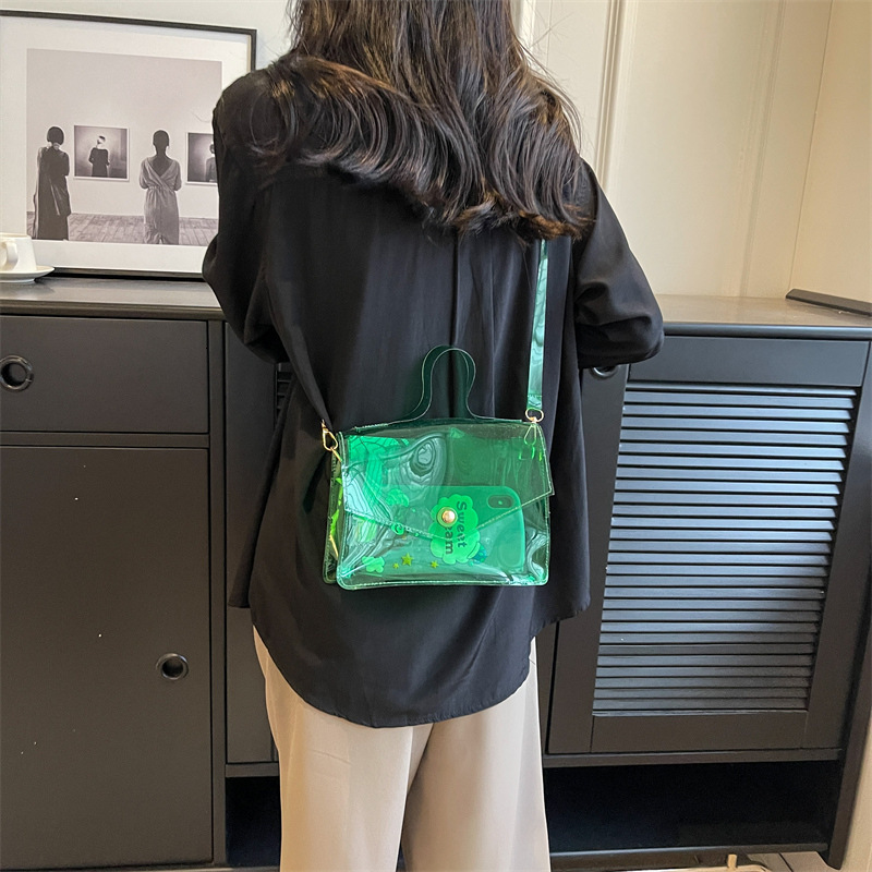 Casual Personalized Women's New Wide Shoulder Strap Small Square Korean Edition Trendy Diagonal Cross Handheld Phone Bag