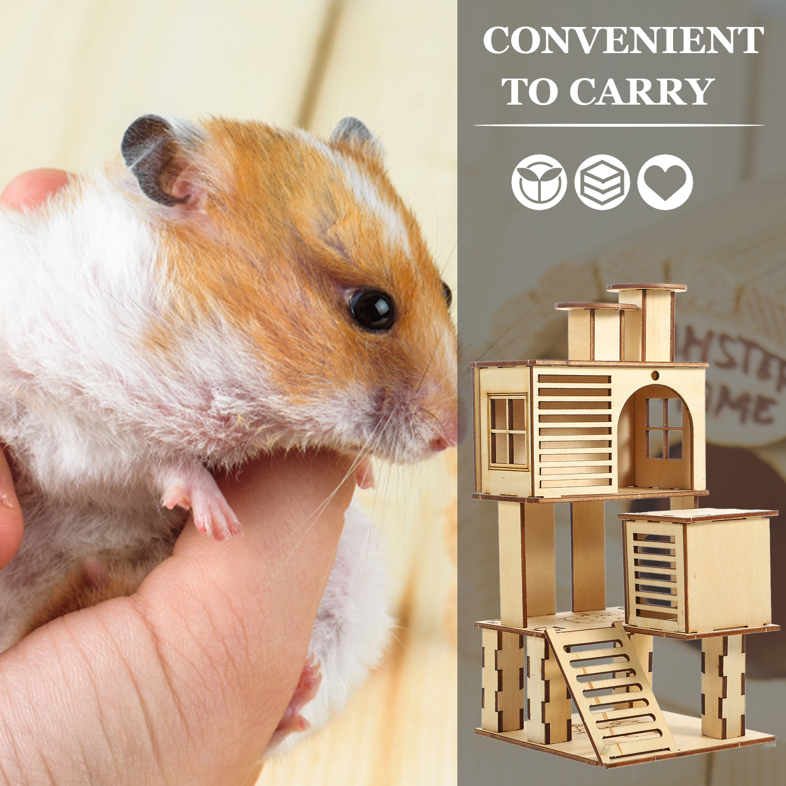 Hamster Platform House Pet Villa Creative Ladder Pet Playground Habitat