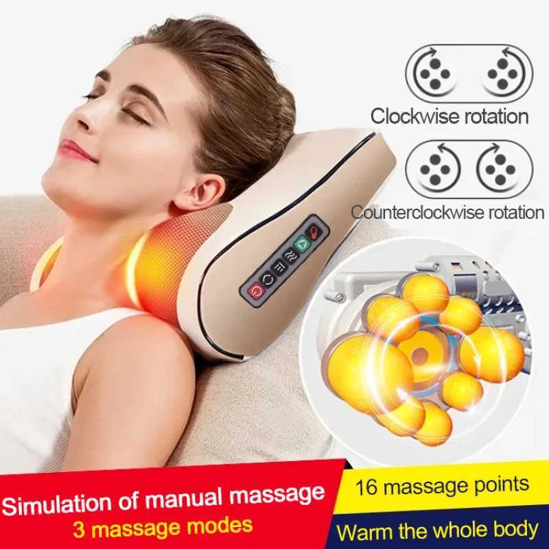 Cervical spine massager body pillow neck massager head heating massage cart and Lomba pillow W240819