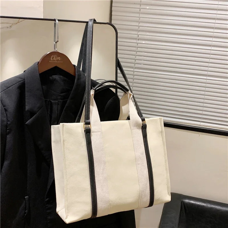 Niche Canvas Bag Autumn/Winter Fashion Edition Handbag Large Capacity Korean Communication Handbag 241008