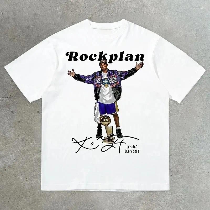 Mens T-Shirts T Shirts Summer Basketball T-Shirt Sports Style Short Sleeve Cotton Print Loose And Womens Street Hip Hop Clothing Tops Otd0Q