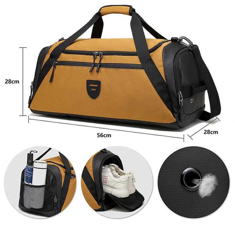 dry wet separation fitness bag, men's multifunctional large capacity sports travel bag, men's carry on luggage bag 241015