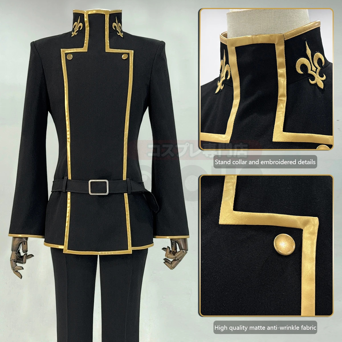 Holoun Code Geass Lelouch of the Rebellion Anime Lamperouge Cosplay Costume Black Jacket Pants Halloween Christmas 241008