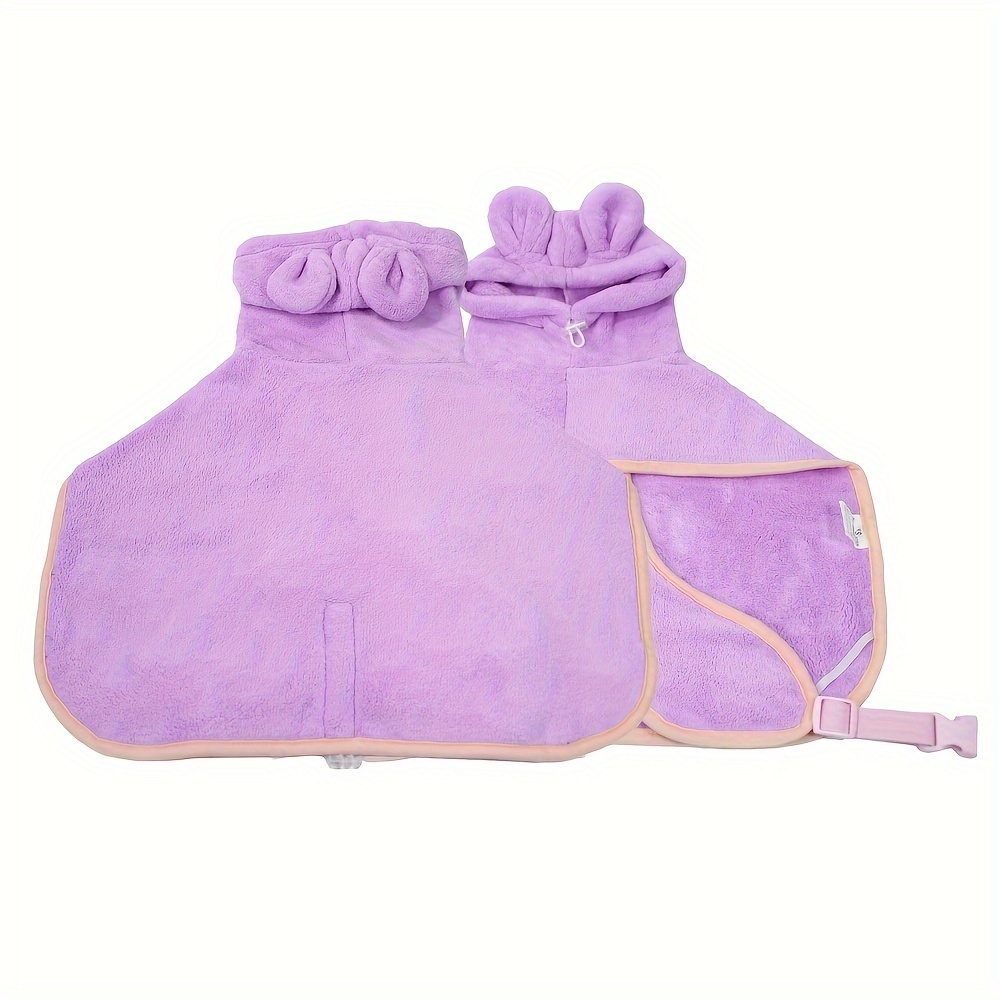1 piece of pet bathrobe with a hood to keep warm, suitable for cats, small and medium-sized dogs, and dogs