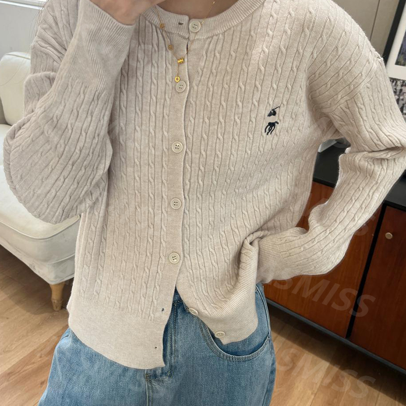 Designer Cardigans Sweater Luxury Pullovers Wool Knitted Sweaters For Women -8 Embroidered Pullovers Button Up Knitwear DCD2410095