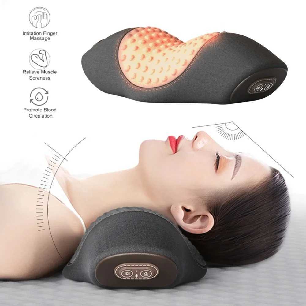 Electric massage pillow promotes blood circulation relieves muscle fatigue compresses heat vibrates and relaxes the body improves sleep quality W24081