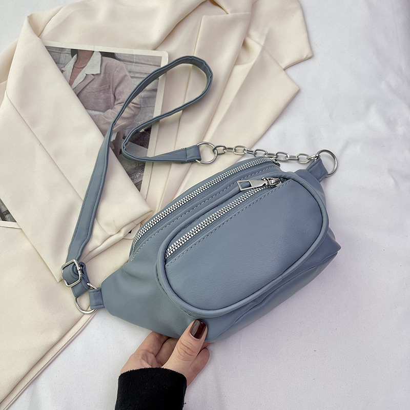 Fashionable minimalist autumn new chest diagonal cross waist bag, casual western-style fashion, fresh and cute shoulder bag