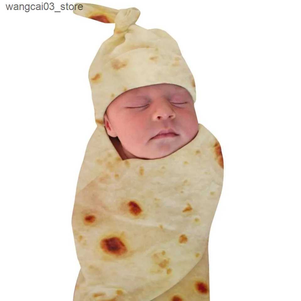 Blankets Swaddling Baby Chinese Cabbage Blankets Swaddle Newborn Set Portable Bed Swaddle Bedding Kawaii Baby Wrap Items 85*85CM Unisex Seasons L24091