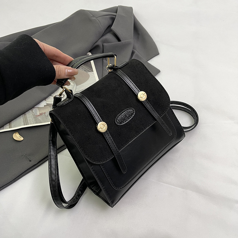 Simple shoulder women's handbag, casual travel bag, winter new item, niche design bag