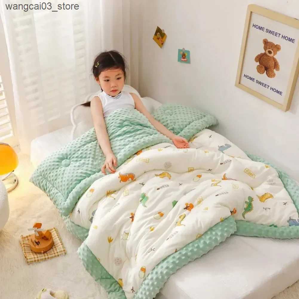 Blankets Swaddling Class A Winter Warm Baby Quilt Comforter Quilted Blanket Summer Soft Nap Cover Bed Thick Blanket Kid Infant Swaddle Wrap Bedding L2
