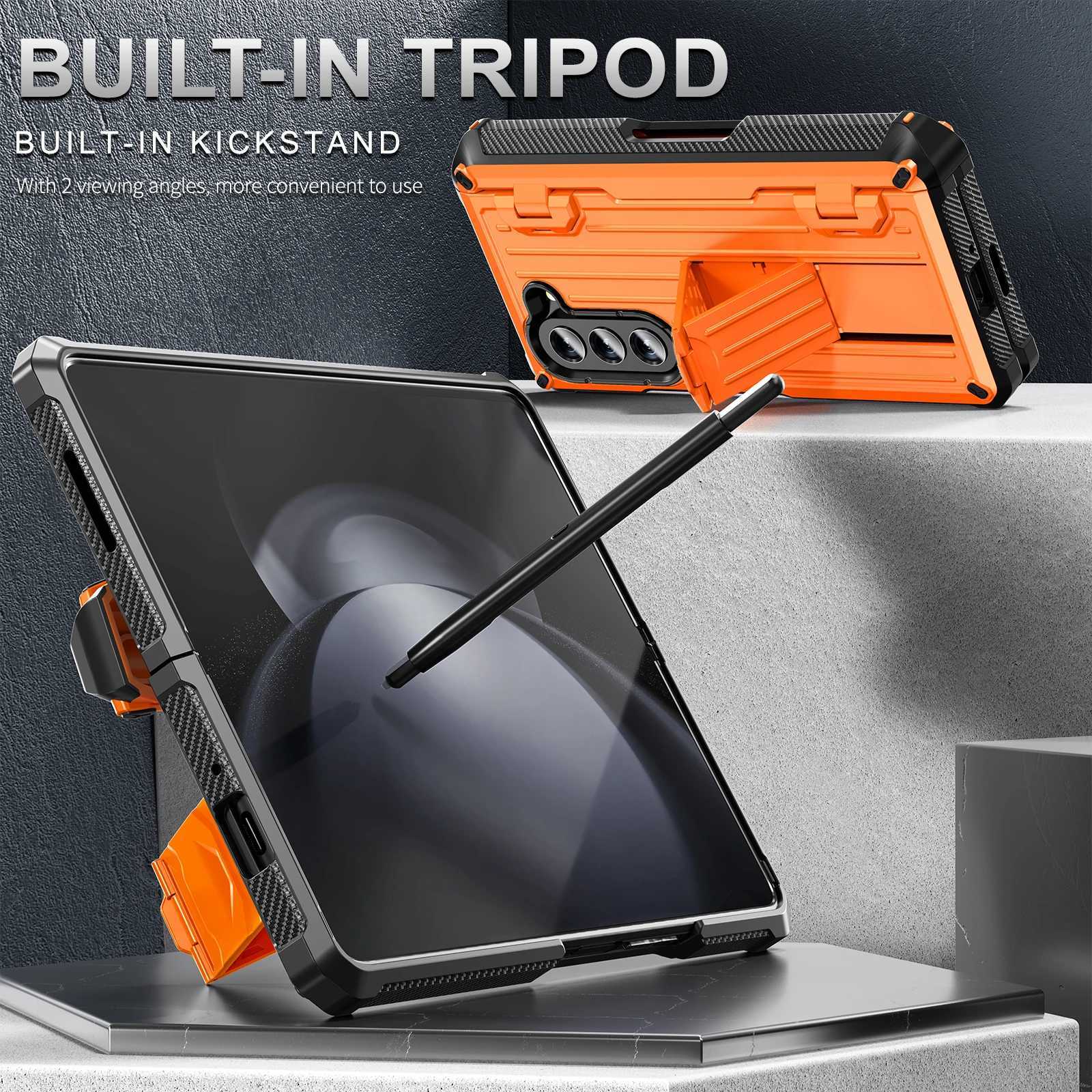 Samsung Galaxy Z Fold 5 4 3 ZFold5/W24 ZFold4/W23 ZFold3/W22 shockproof hard shell folding cover W241012