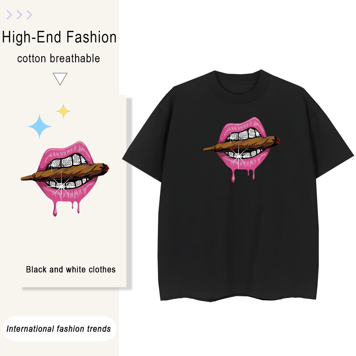 Casual New T-Shirts for Women 230g Pure Cotton O Neck Short Sleeves Sports Street Wear mouse Tshirt for Man Woman Nice Plus Size Cartoon Clothes