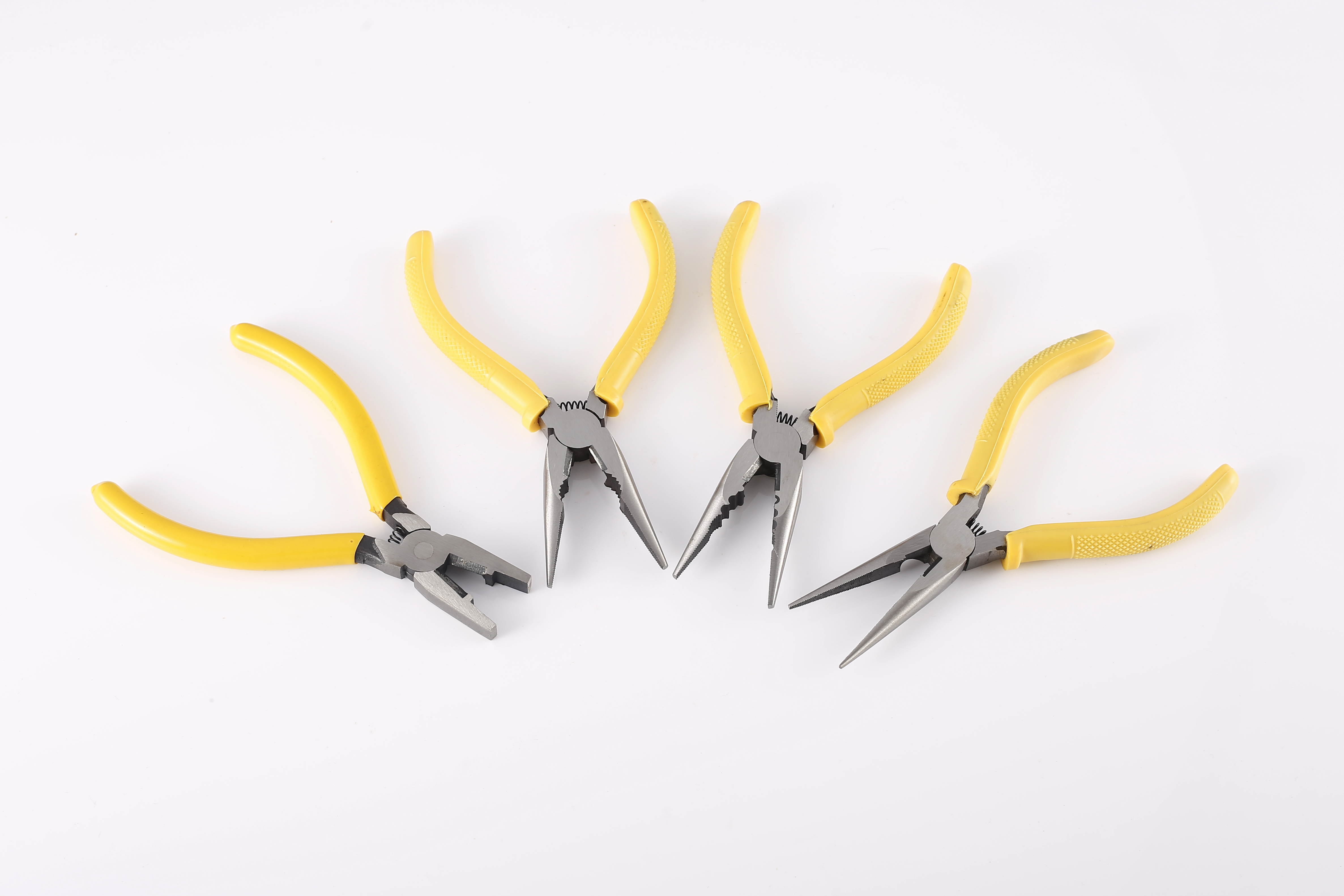 6-inch shaped pliers with spring and functional toothed nose pliers shaped steel wire pliers straight nose fishing pliers