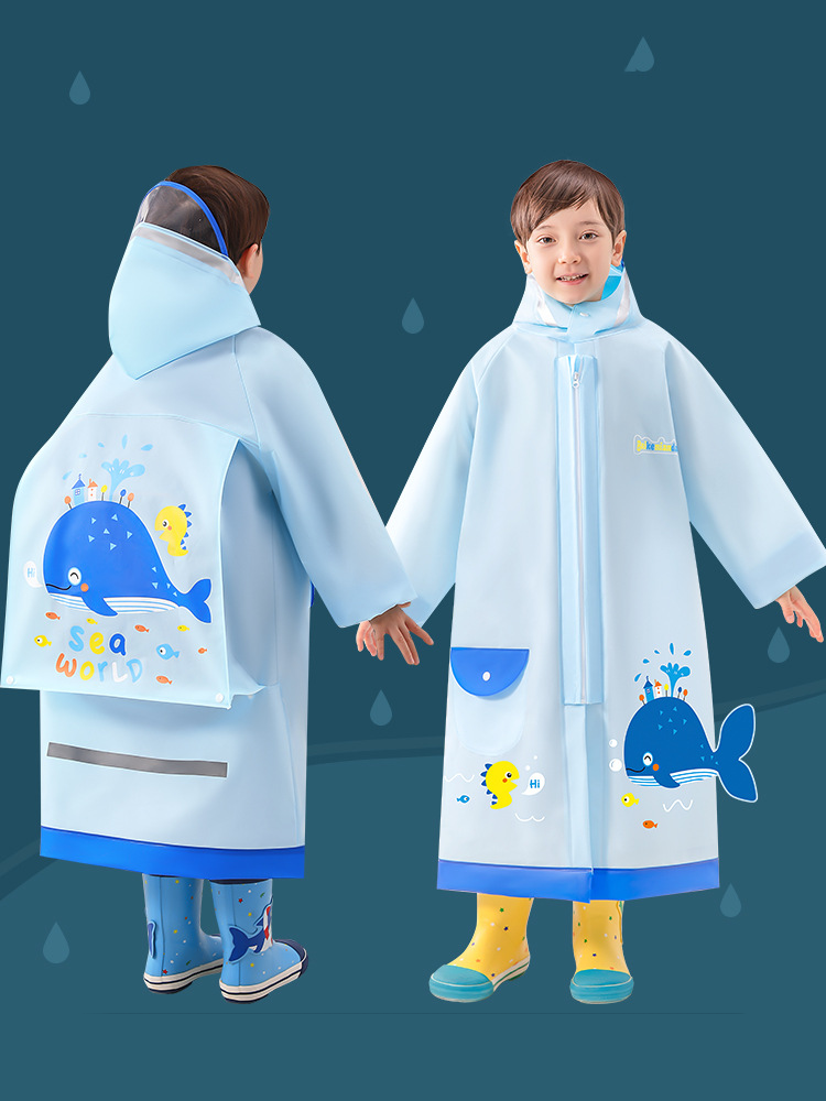 Environmentally friendly material children's raincoat with hat protecting baby's health and growth