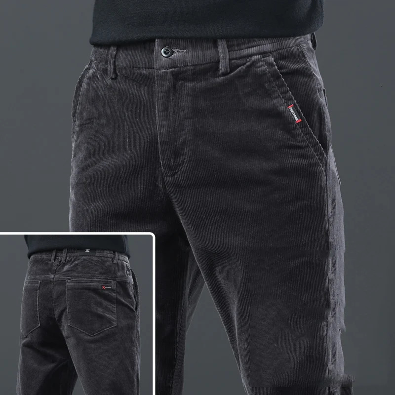 3-color mens classic business wool thick business pants mens warm winter velvet casual pants 241011