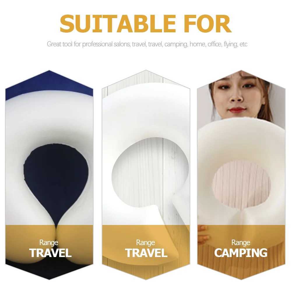 Massage pillow neck pillow U-hole face pillow Spa hollow face pillow memory foam neck pad W240819