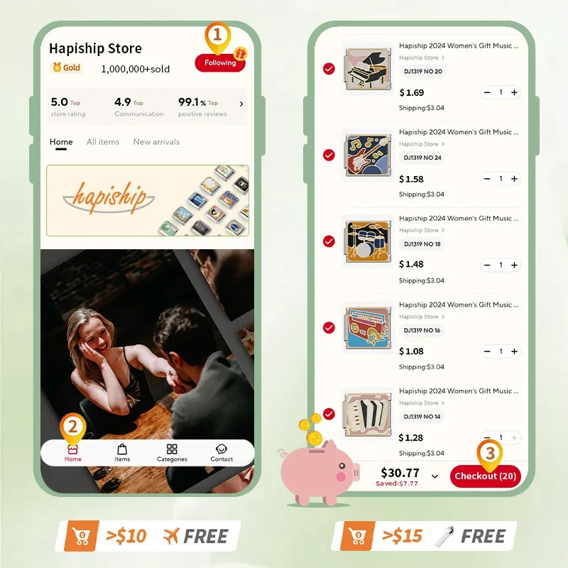 Hapiship 2024 Fashions Colors Glaze Flower Nana Aircraft Charm Links Fit 9mm Bracelet Stainless Steel Making DIY Jewelry DJ813 241010