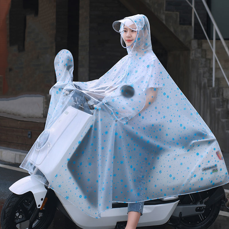 Electric bike raincoat transparent face mask clear view, more comfortable riding