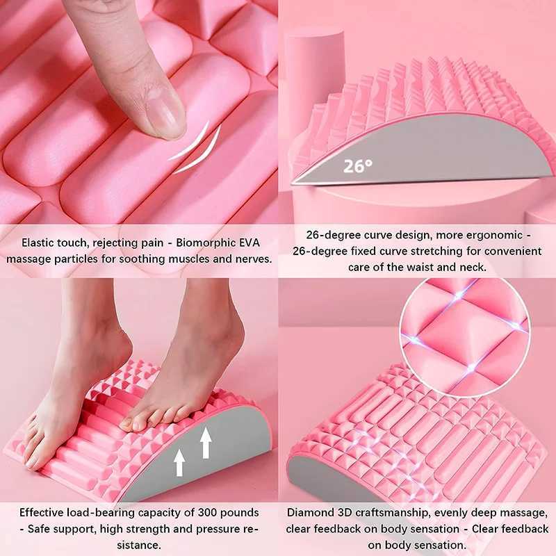 Back stretcher neck and waist support massager back stretcher for spinal correction posture corrector pain relief device W240819