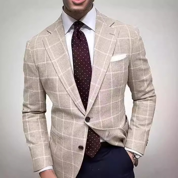 Amazon cross-border platform hot selling products discount promotional prices men's casual suits in stock support sample drawing