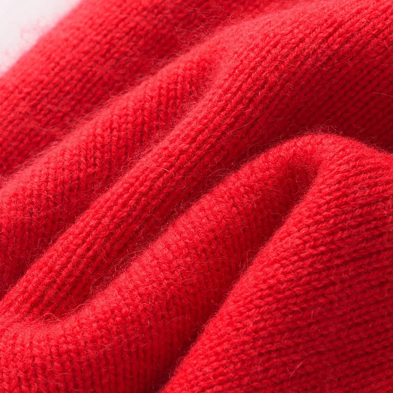 Winter 100% Goat Cashmere Knitted Headgears Women Keep Warm Beanie Hat High Quality Solid Casual Hedging Cap Skullies 241007