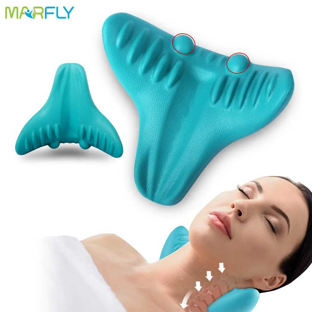New Cervical Traction Device Neck and Shoulder Stretching Relaxer Orthodontic Finger Pressure Pillow Massager Supports Neck Stretching Pain Relief W24