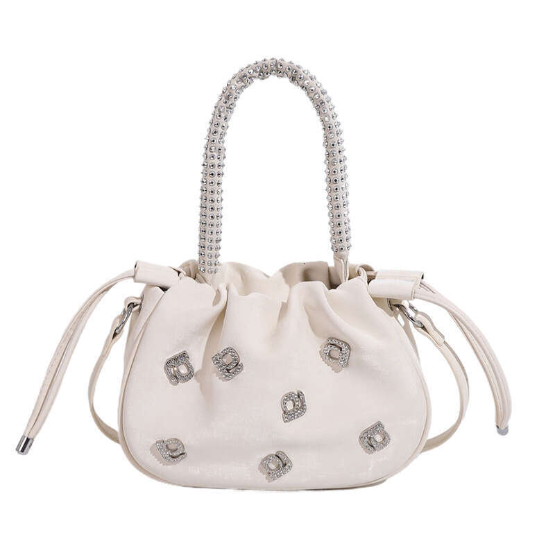 2024 new summer high-end sense niche women's fashion water single shoulder crossbody temperament diamond inlaid armpit bag