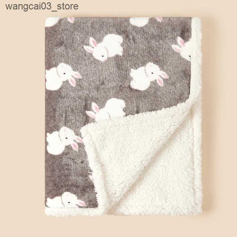 Blankets Swaddling Winter Baby Blanket Fleece Warm Quilt for Newborn Bedding Baby Swaddle Wrap Flannel Lamb Soft Baby Stroller Blanket Manta Bebe L240