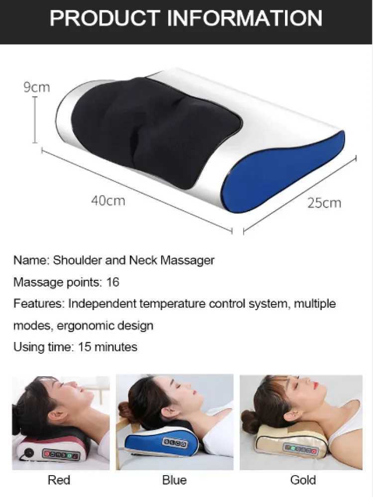 Cervical spine massager body pillow neck massager head heating massage cart and Lomba pillow W240819