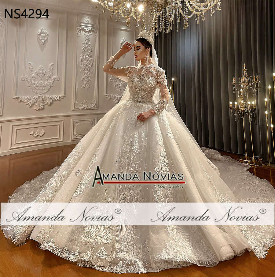 Train Wedding Long Dress Ball Gown Dresses Sleeves es