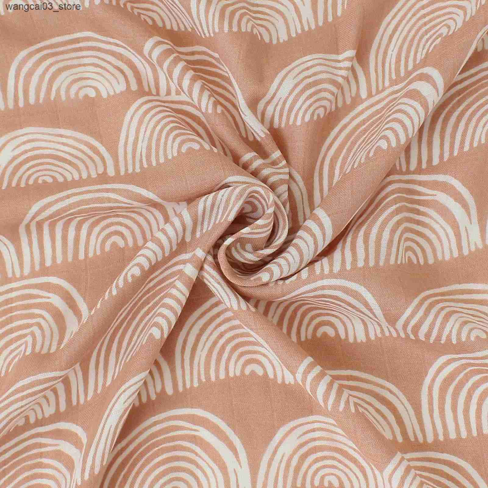 Blankets Swaddling Bamboo Baby Blankets Newborn Baby Stuff Cotton Baby Muslin Swaddle Wraps Kid Blanket Soft Print Infant Towel Wrap L240910