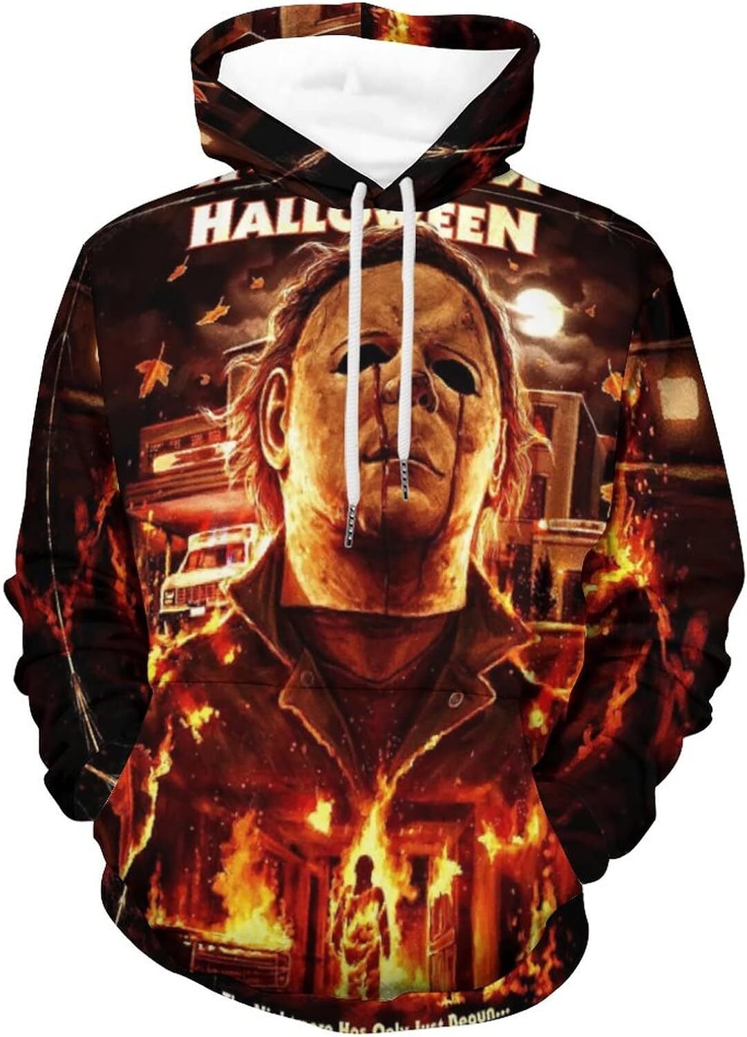 Hoodie for Mens Womens Pullover Halloween Michael Myers Autumn Soft And Comfortable Loose Hip-Hop for Men Long-Sleeved Sweater Graphic trend